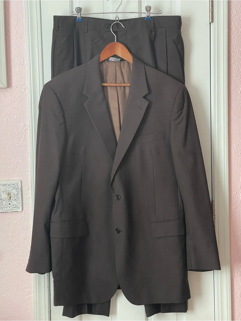 Men's Classic Brown Two-Piece Suit - Elegant Blazer & Trousers